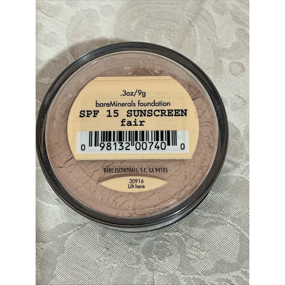 bareMinerals Foundation Fair Broad Spectrum SPF 15 Sunscreen .3oz, 9g New
